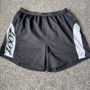 Zoot Mens Black and White Lined Shorts Size Large Running Triathlon Lightweight